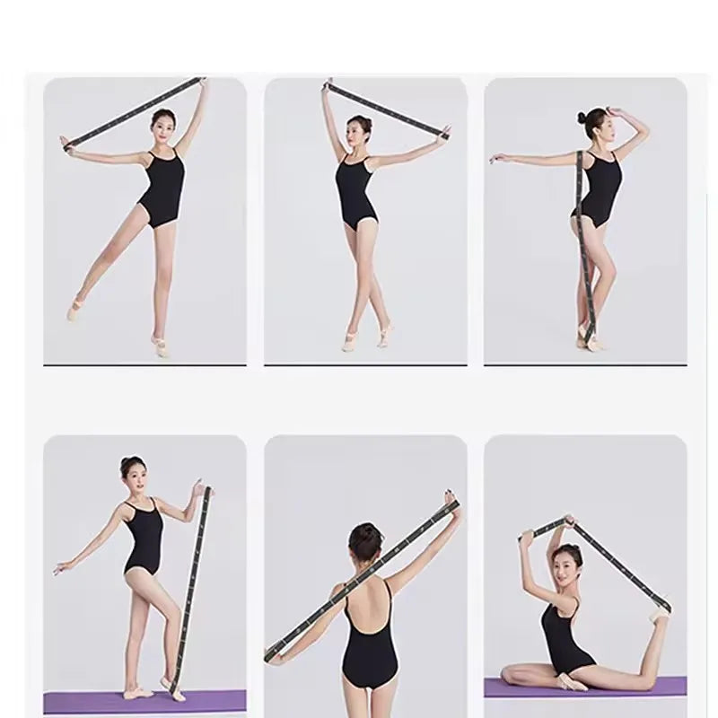 Stretching Strap with Loops - Non Elastic Stretch Band for Physical Therapy, Yoga Strap for Stretching Equipment, Stretch Bands for Exercise and Flexibility - Fascia, Hamstring & Leg Stretcher Belt