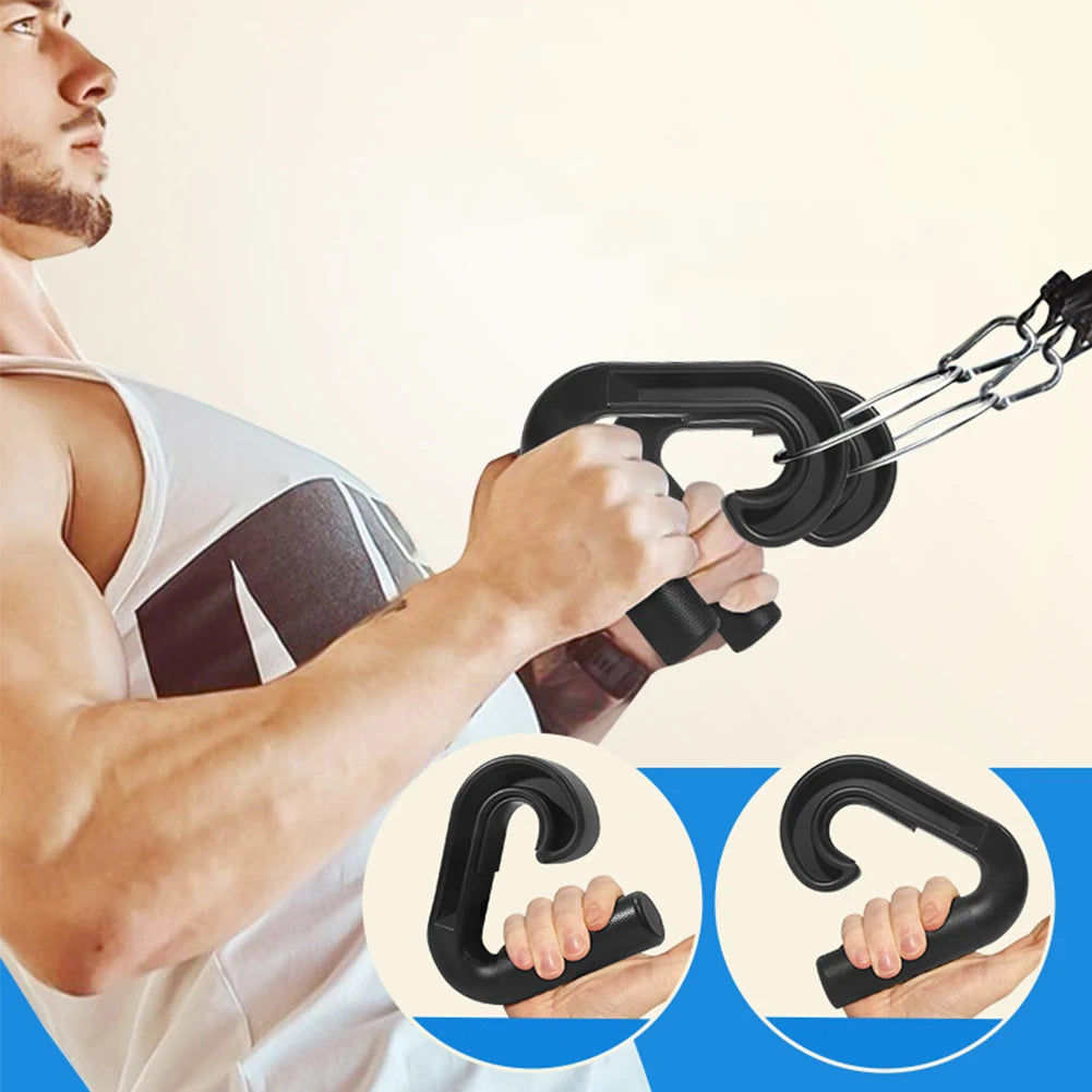 Neutral Grip Handles for Pull Up: Ergonomic Portable Hooks for Barbell Row Deadlift Resistant Bands for Home Gym Fitness Enthusiasts