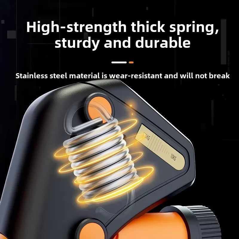 Grip Strength Trainer, Hand Grip Strengthener with Adjustable Resistance 11-220Lbs(5-100KG), Automatic Counter, Ergonomic Design, Forearm Strengthener for Musicians Athletes and Injury Recovery