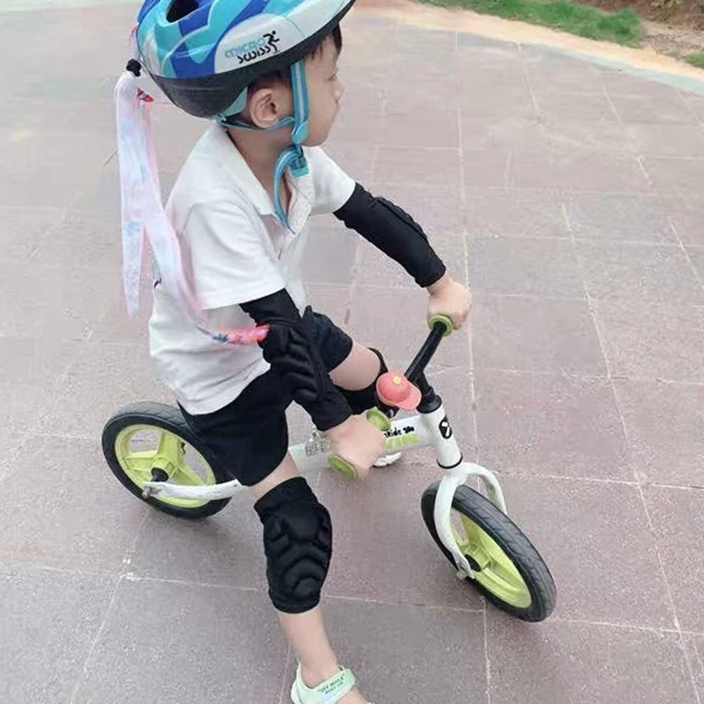 Kids Soft Knee Pads and Thickened SBR Elbow Pads Adjustable Knee and Elbow Pads Protective Suit Gear for Cycling Volleyball Skateboarding Soccer Hockey