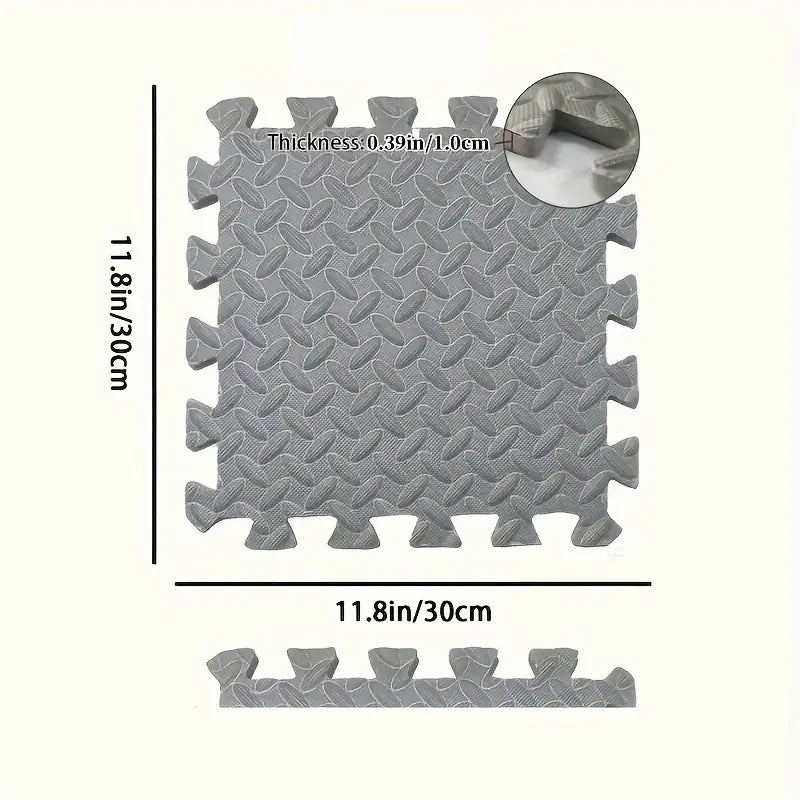Puzzle Exercise Mat ½ in, EVA Interlocking Foam Floor Tiles for Home Gym, Mat for Home Workout Equipment, Floor Padding for Kids