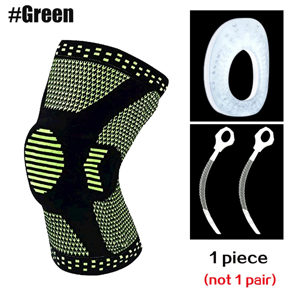 Adjustable Knee Sleeve with side stabilizers - Knee Compression Sleeve for Men & Women, Knee Brace for Meniscus Tear, Arthritis Pain, Running, Sports & Injury Recovery Knee Support