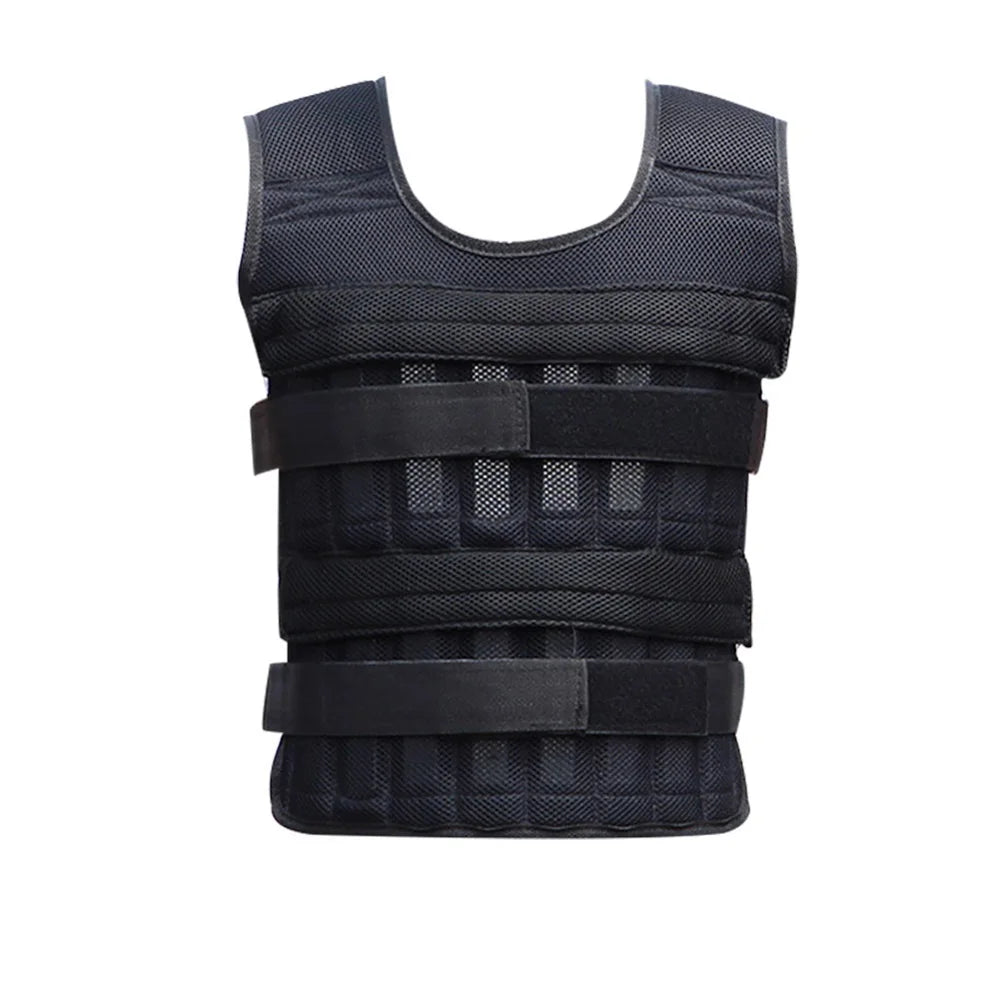 20kg Weighted Vest Adjustable Loading Weight Jacket Exercise Weightloading Gym Equipment Boxing Training Waistcoat （Only vest）