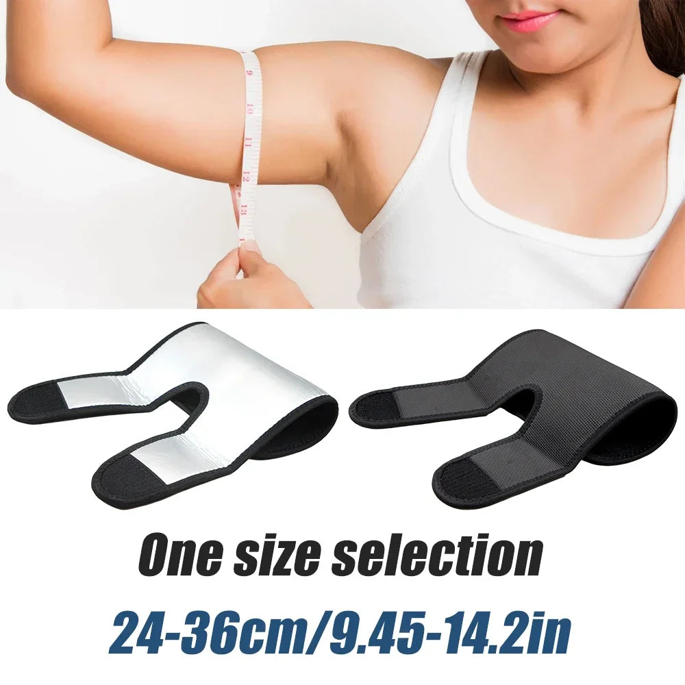 Wonderience Arm Trimmers for Women Pair Sauna Sweat Arm Shaper Bands Adjustable Arm Trainer Toner Sleeves for Sports Workout