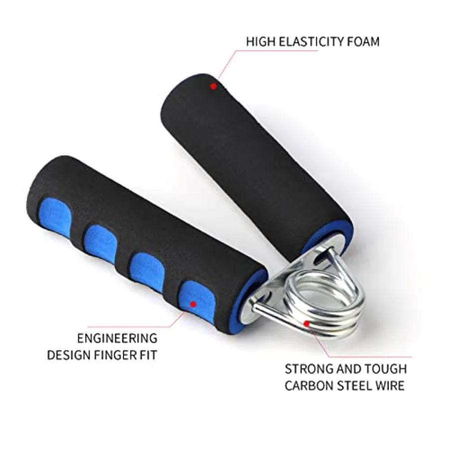 Hand Grip Strengthener Set, Finger Gripper - Soft Foam Hand Exerciser for Quickly Increasing Wrist Forearm and Finger Strength, 2 Pack