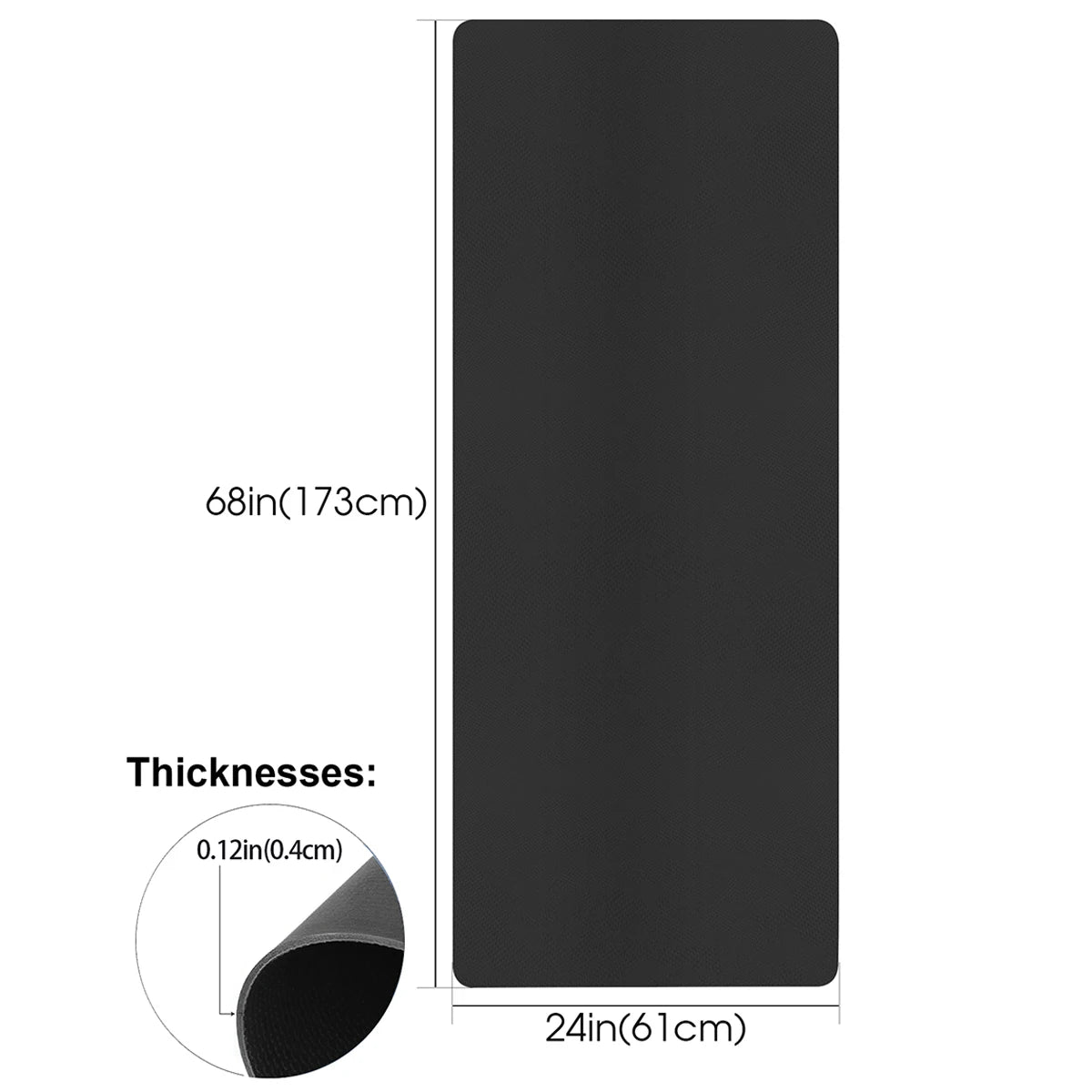 Solana Yoga Mat 4mm Thick With Nylon Strap For Men & Women - Non Slip Exercise Mat For Home Yoga, Pilates, Stretching, Floor & Fitness Workouts
