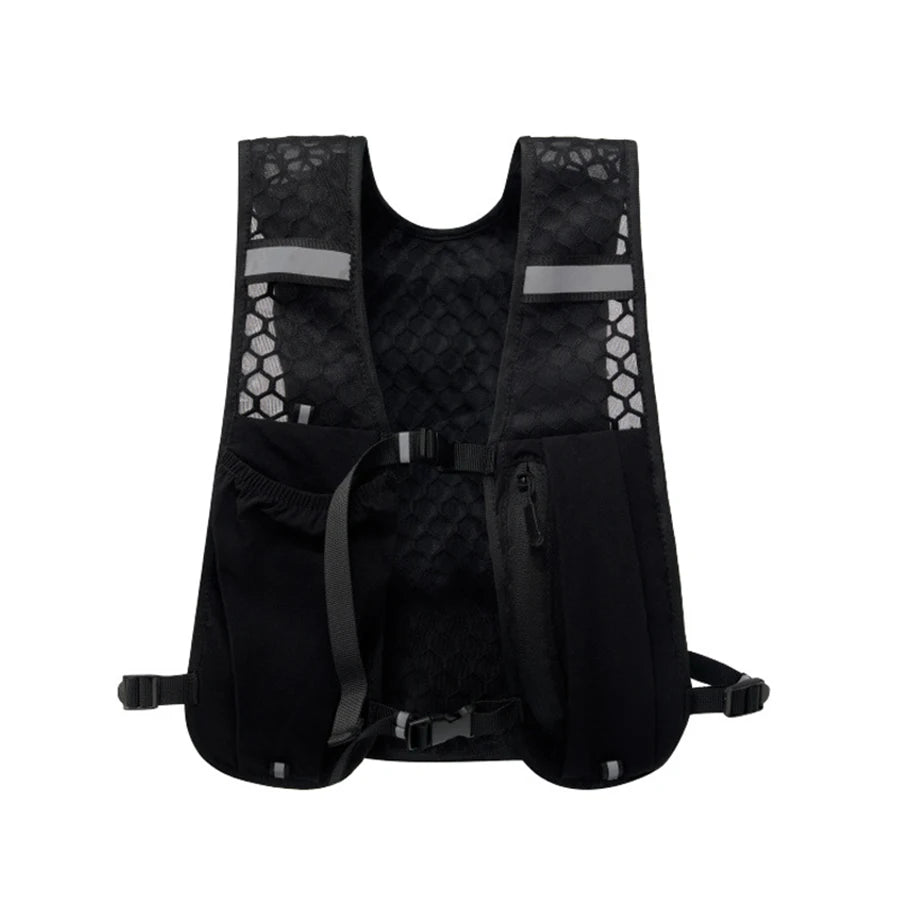 For Biking Running Storage Vest Lightweight Running Vest Reflective Hydration Water Chest Pack With Phone Storage Pocket
