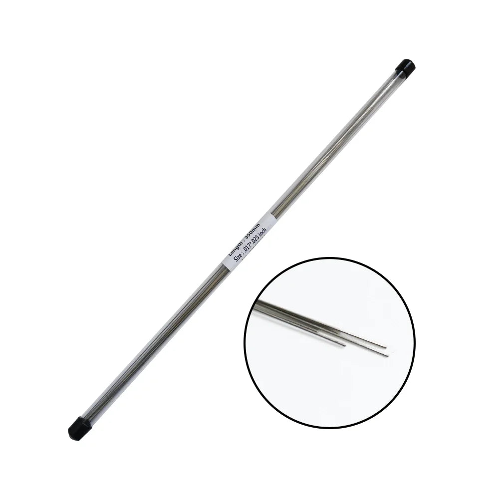 10pcs Lingual Retainer Wire Stainless SteelSuper elastic Flat Straight Twist Wires,0.010 * 0.032