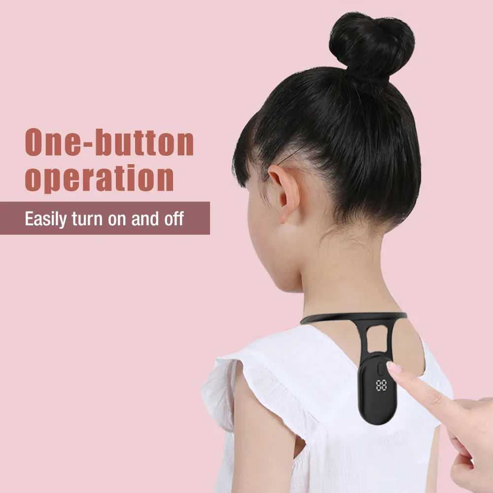 Smart Posture Corrector for Women, Smart Back Support, Smart Corrector for Hunchback, Back Posture Monitoring Improving The Hunchback Posture Corrector Vibrating, Universal for Men and Women(Black)