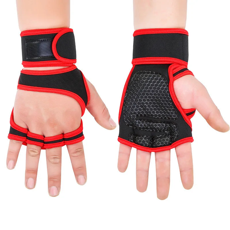 Fit Active Sports New Ventilated Weight Lifting Workout Gloves with Built-in Wrist Wraps for Men and Women - Great for Gym Fitness, Cross Training, Hand Support & Weightlifting.