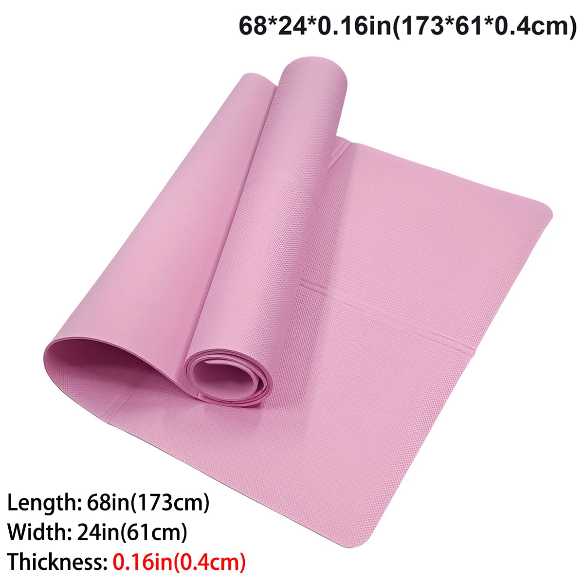 Solana Yoga Mat 4mm Thick With Nylon Strap For Men & Women - Non Slip Exercise Mat For Home Yoga, Pilates, Stretching, Floor & Fitness Workouts