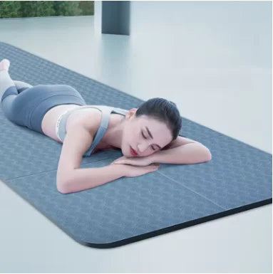Yoga Mat Thick 10mm Foldable Gym Mat Extra Large 6'x4' Extra Wide Workout Mat Non Slip TPE Floor Mats for Yoga Pilates, Cardio, Exercise Equipment