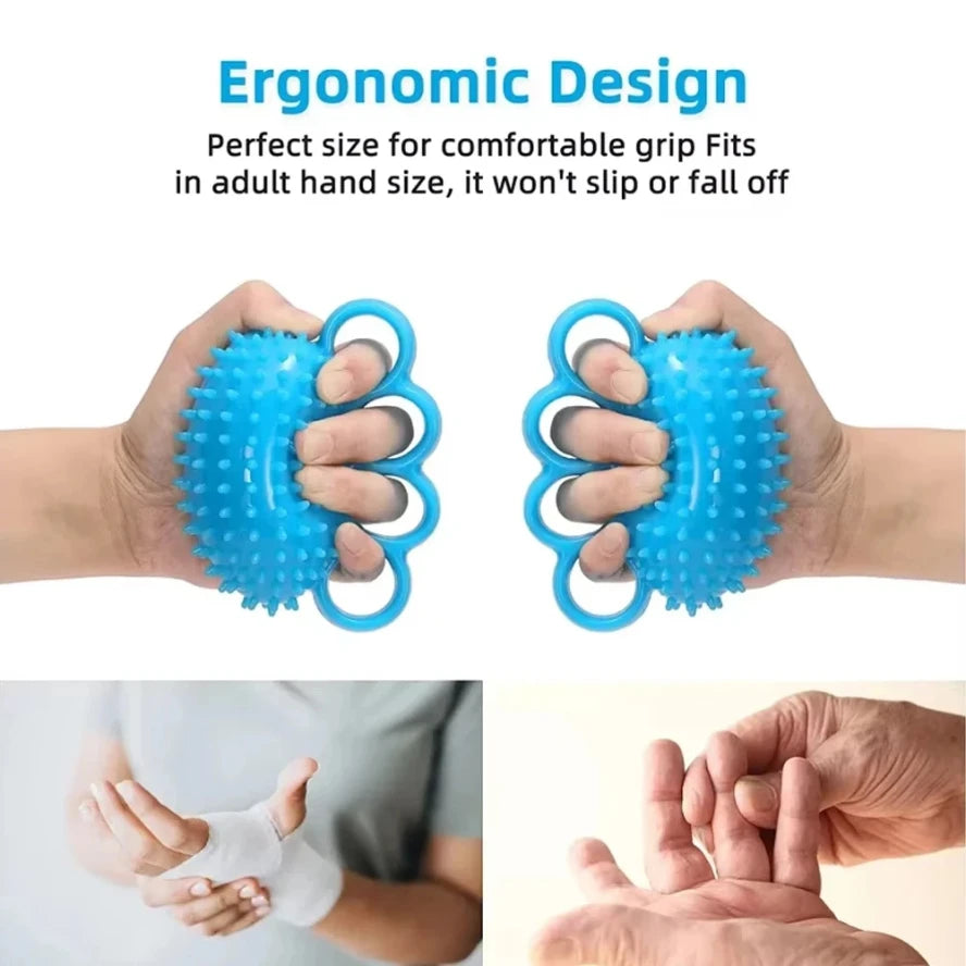 Hand Grip Strengthener Finger Exerciser Training Ball for Patient Recovery Elderly Stroke Arthritis Physical Therapy Anxiety Stress Relief Pressure Squeeze for Yoga Athletes Musicians Muscles Massage