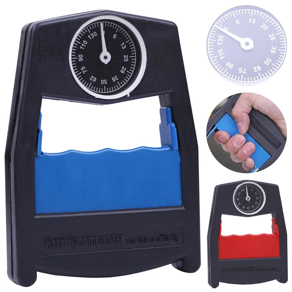 Grip Strength Tester Trainer - Dynamometer Handgrip Measurer Meter, Handheld Strengthener Exerciser for Sports, School, and Home Use (198Lbs / 90Kgs)