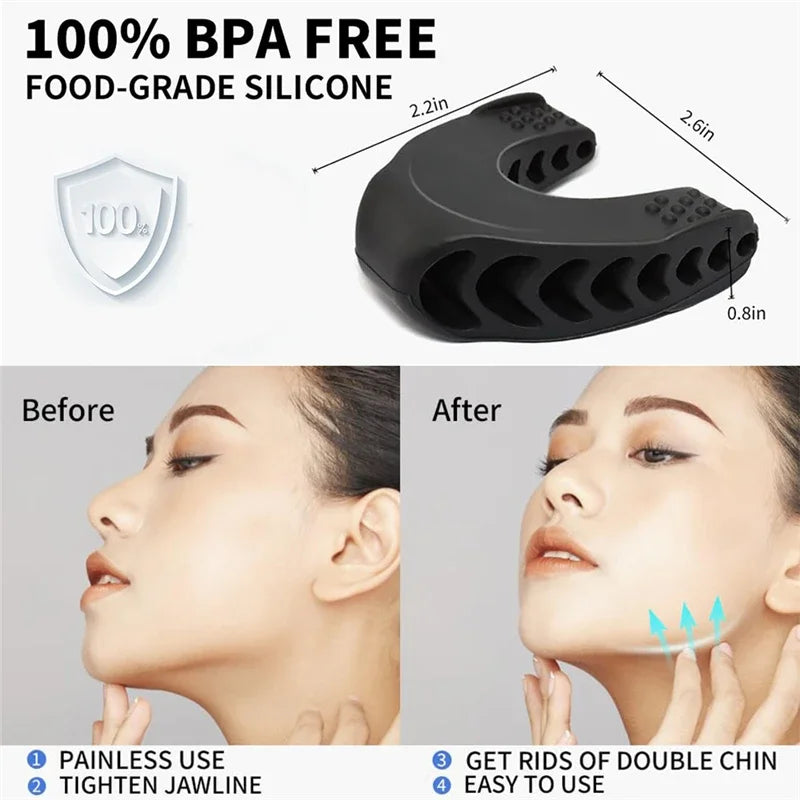 Achilles Fitness Double Chin Reducer Jaw Exerciser – Jawline Sculptor and Face Slimmer for Women and Men – Encourages Jaw Movement and Aids in Natural Jaw Function - Ideal for Mewing Practice