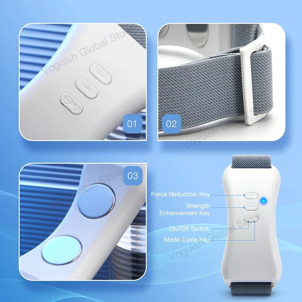 Electric Double Chin Device and V-Face Machine with 8 Modes and 15 Gear Adjustable Intensities - Intelligent Double Chin Machine for V-face