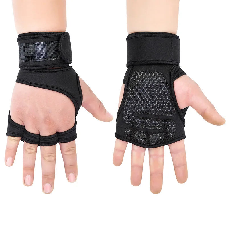 Fit Active Sports New Ventilated Weight Lifting Workout Gloves with Built-in Wrist Wraps for Men and Women - Great for Gym Fitness, Cross Training, Hand Support & Weightlifting.