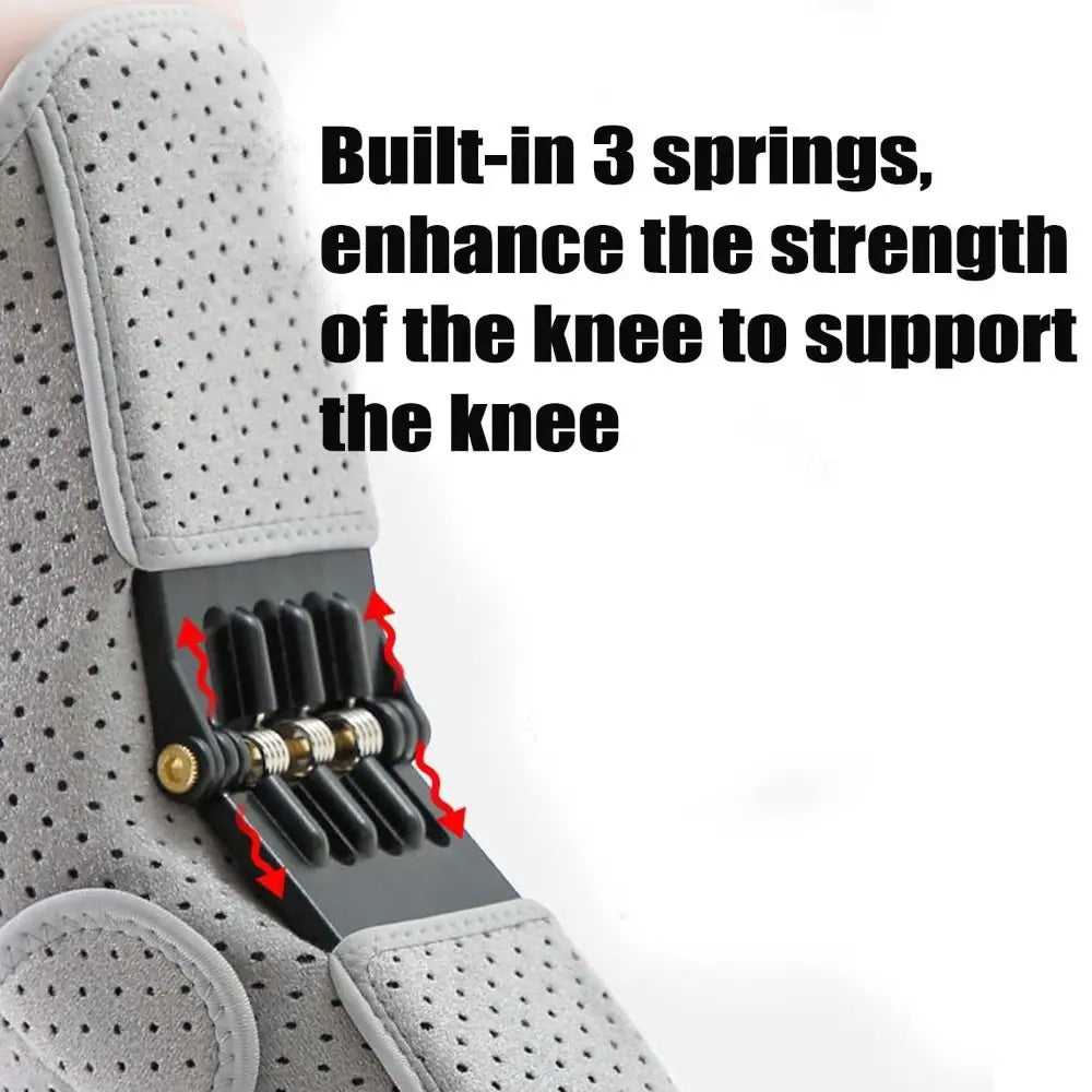 Enhanced Spring-Loaded Knee Support 1 Pack (Upgraded Stabilizer) - Adjustable Breathable Knee Brace for Squats, Volleyball & Climbing, Non-Slip Joint Protection Booster for Active Men & Women (Black)