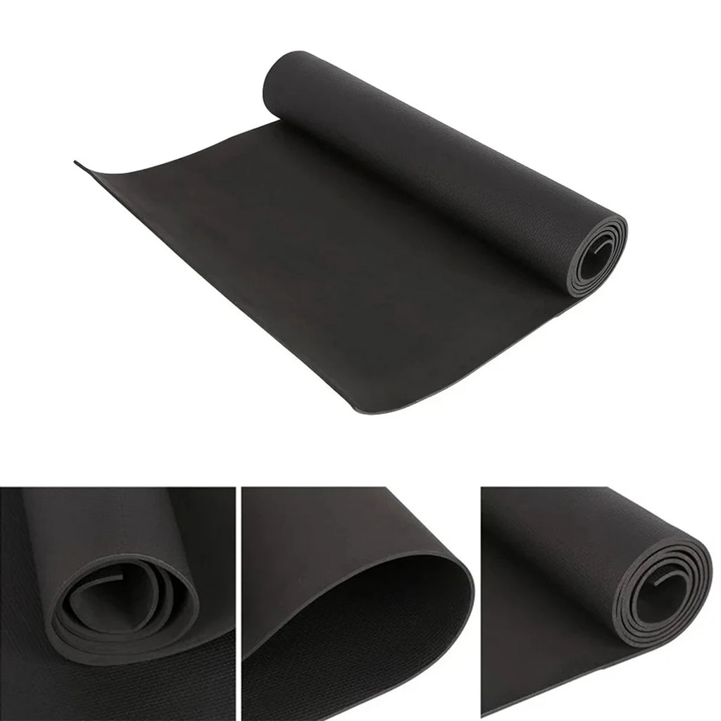 Solana Yoga Mat 4mm Thick With Nylon Strap For Men & Women - Non Slip Exercise Mat For Home Yoga, Pilates, Stretching, Floor & Fitness Workouts