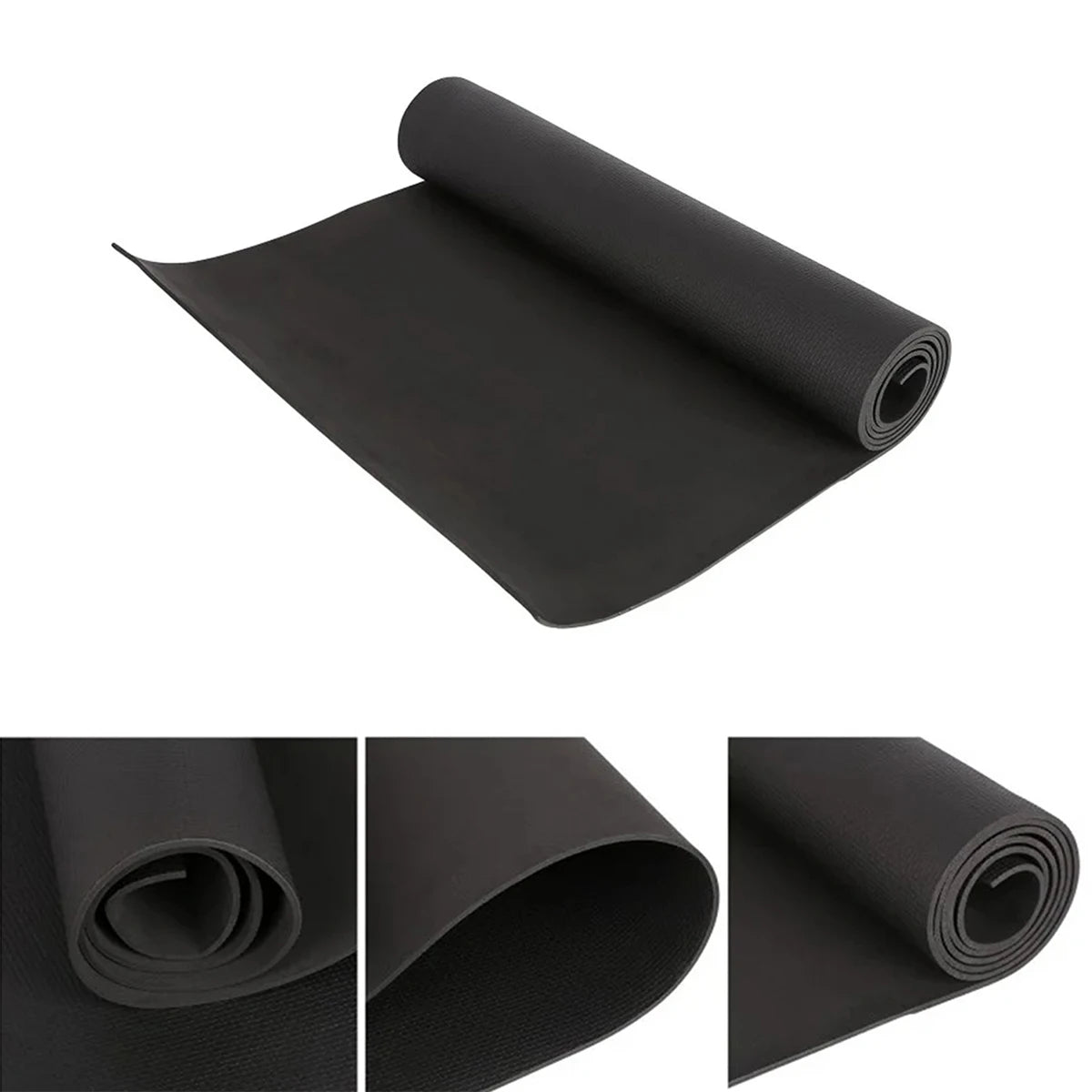 Solana Yoga Mat 4mm Thick With Nylon Strap For Men & Women - Non Slip Exercise Mat For Home Yoga, Pilates, Stretching, Floor & Fitness Workouts