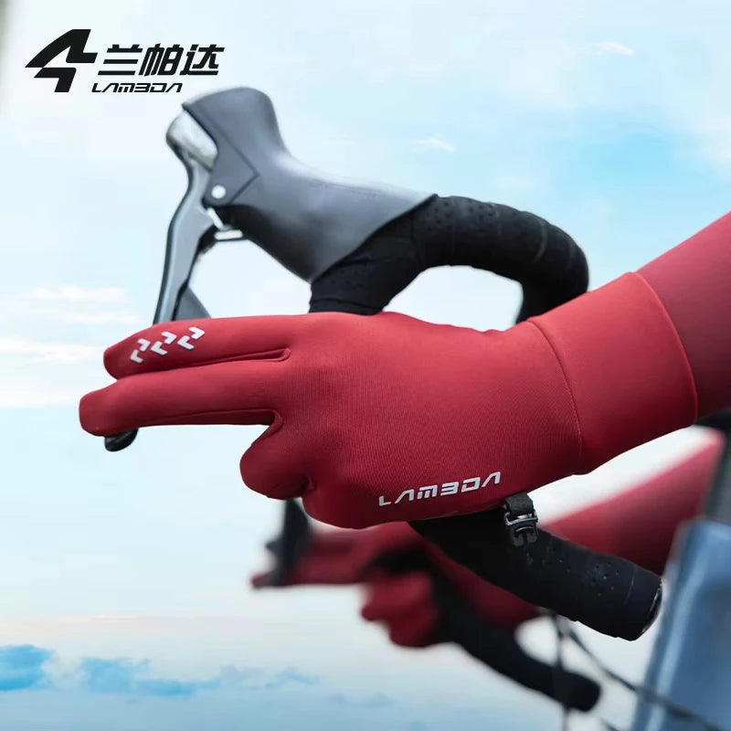 Winter Cycling Gloves for Men and Women - Thermal Full Finger Bike Gloves - Touch Screen Windproof Warm Non-Slip Road Mountain Bicycle Gloves for Running,Driving,Hiking,and Skiing