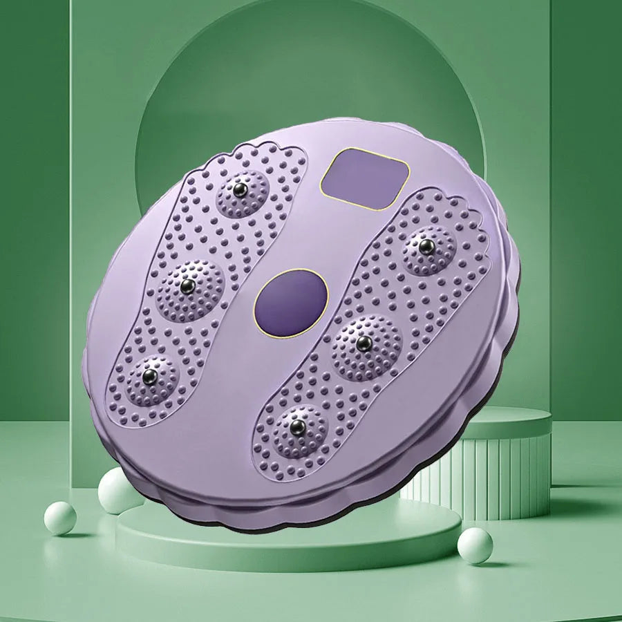 Purple Waist Twister Disc, Waist Twist Board for Exercise Twisting Waist Disc with Counter Waist Twister for Women Belly Fat Body Shaping Fitness Twister Machine with Massage Foot Sole