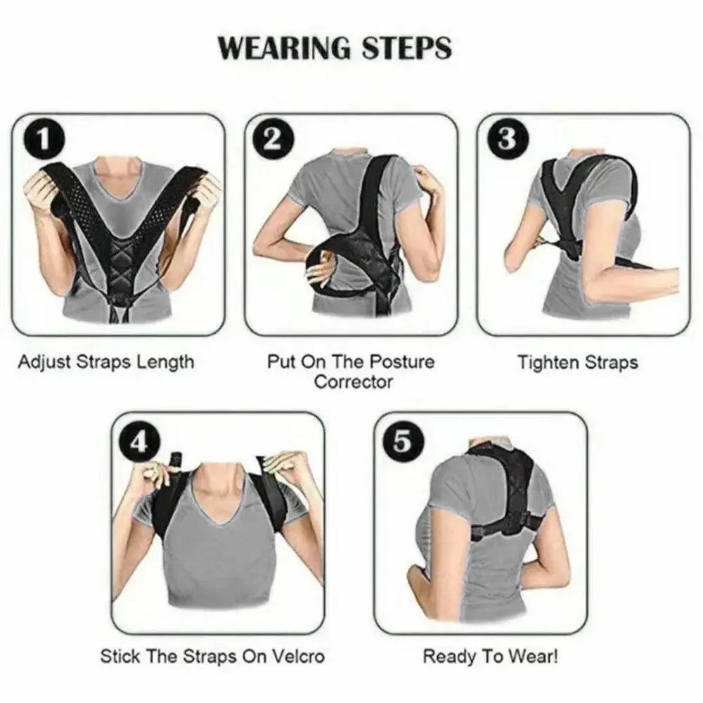 Posture Corrector for Women and Men: Adjustable Upper Back Brace Support - Shoulder Straightener Office Home Use Posture Trainer