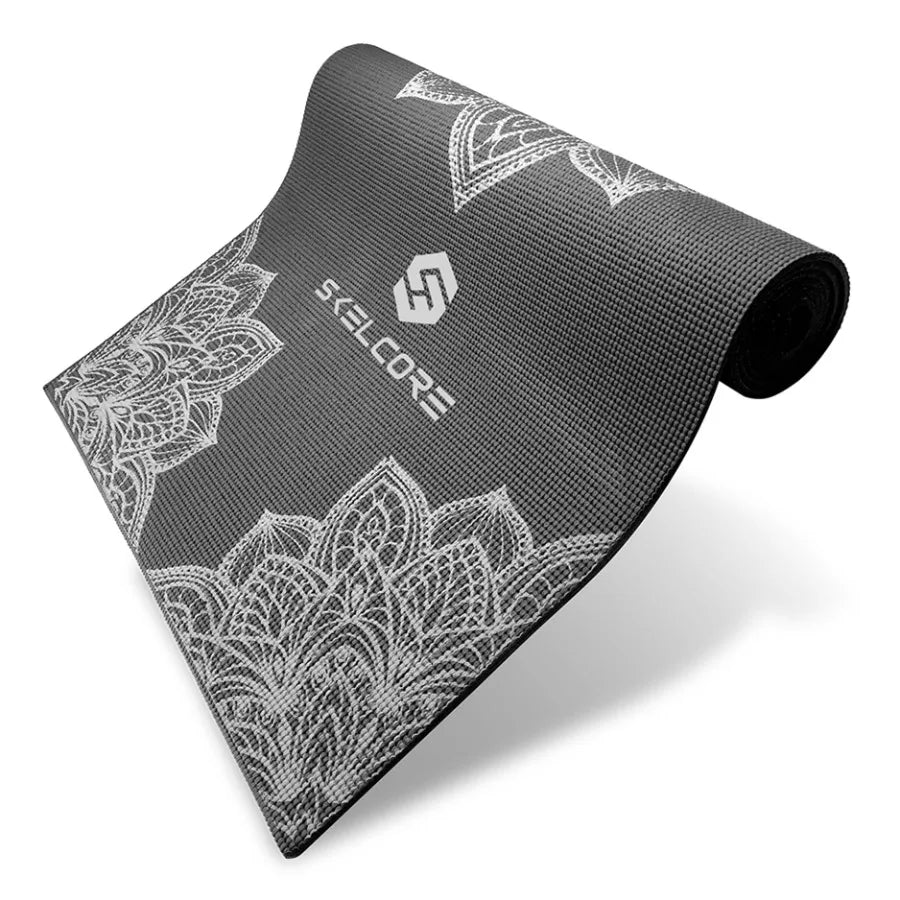 Dry-Grip Yoga Mat - 4mm Thick Non-Slip Exercise & Fitness Mat for Standard or Hot Yoga, Pilates and Floor Workouts - Cushioned Support, Non-Slip Coat