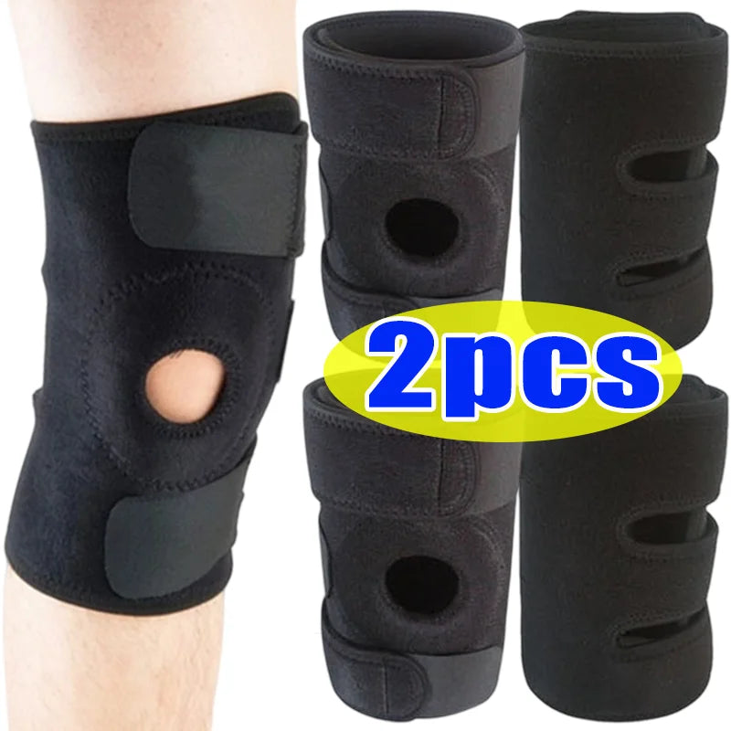 New Upgraded 2-in-1 Professional Knee Brace for Pain Relief,Adjustable Knee Support with Patella Pad & Side Stabilizers, Compression Knee Sleeve for Meniscus Tear, ACL, Joint Pain, Runner, Workout-Men & Women (S/M)