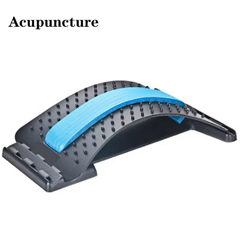 Back Stretcher for Lower Back Pain Relief, 4 Level Adjustable Lumbar Cracker Board Massager, Stretching Device for Scoliosis, Sciatica