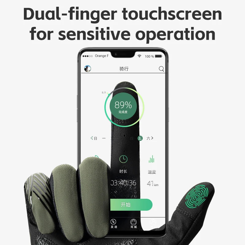 Breathable Bike Gloves for Men Women, Full Finger Pad Cycling Gloves, Touchscreen Reflective Mountain Biking Bicycle