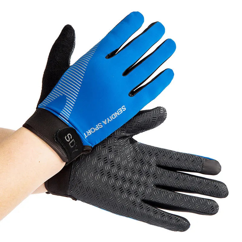 Cycling Gloves Mountain Bike Gloves Biking Gloves for Men Women Outdoor Full Finger Workout Gloves Touch Screen Anti-Slip Shock-Absorbing MTB Gloves Road Bicycle Gloves