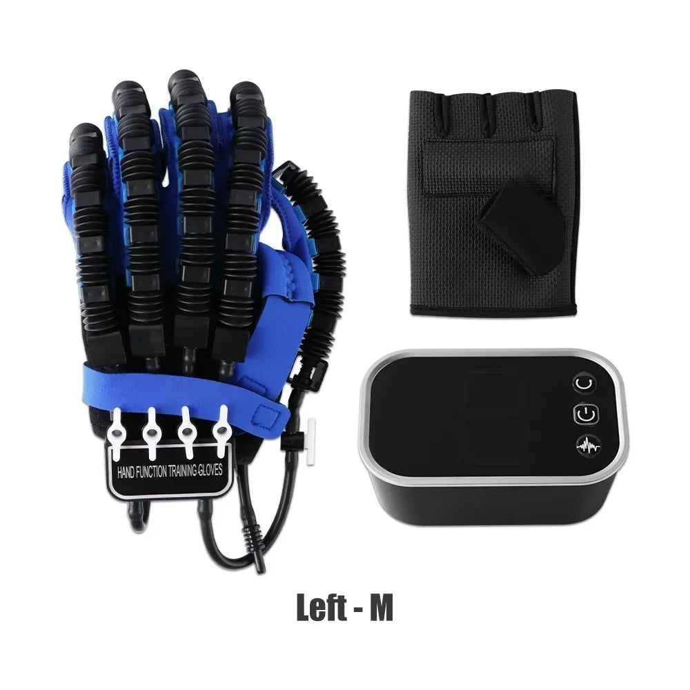 Rehability Robot Gloves Hemiplegia Hand Stroke Recovery Equipment, Hand Dysfunction Training Device for Stroke, Finger Orthosis for Finger Cramps (Left, M)