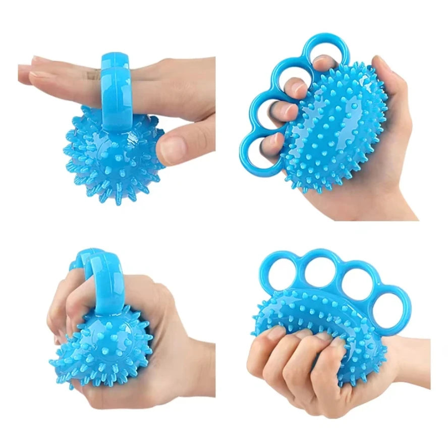1PC Hand Grip Strengthener Finger Exerciser Training Ball for Patient Recovery Elderly Stroke Arthritis Physical Therapy Anxiety Stress Relief Pressure Squeeze for Yoga Athletes Musicians Muscles Massage