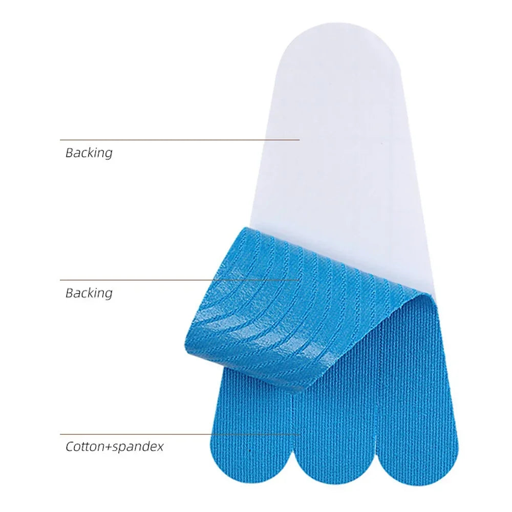 Precut Kinesiology Tape, 20 PCS Waterproof Breathable Foot Plantar Fasciitis Pain Relief Strips Athletic Tapes, Elastic Sports Joints Support Muscle Tape for Feet Arch Ankle Hands Carpal Tunnel