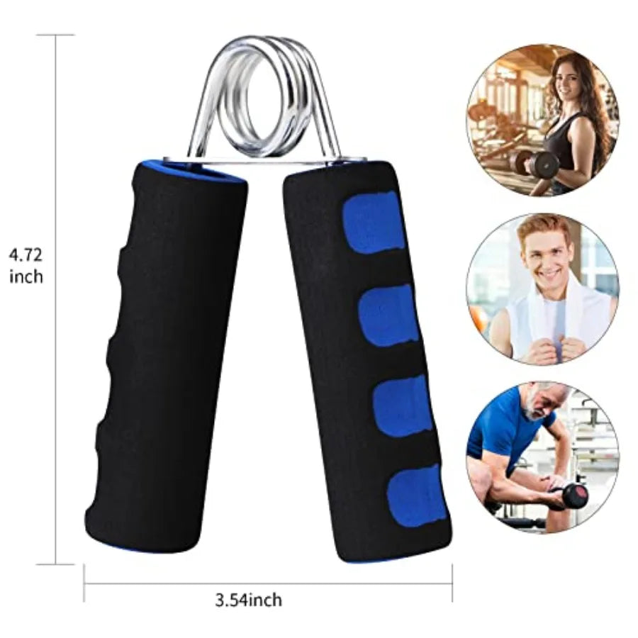 Hand Grip Strengthener Set, Finger Gripper - Soft Foam Hand Exerciser for Quickly Increasing Wrist Forearm and Finger Strength, 2 Pack