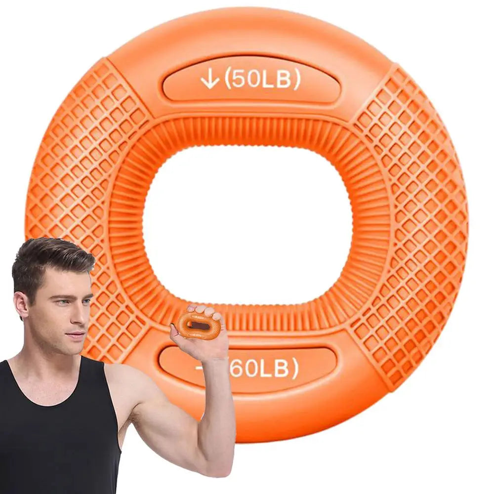 1pc Hand Grip Strengthener, Grip Strength Trainer, Fingers Exerciser - Silicone Rings for Muscle Training Sports Rock Climbing Finger Rehabilitation Training,Hand & Wrist Muscles Trainer Stress Relief,5 Resistance Levels