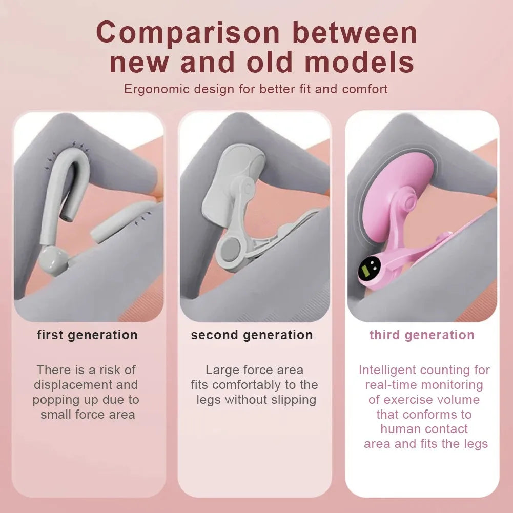 Smart Thigh Master | Adjustable Pelvic Floor Exercise Devices for Women and Men with Auto-Counter Display | Inner Thigh Exerciser for Women, Kegel Trainer for Butt, Arm & Leg Workouts