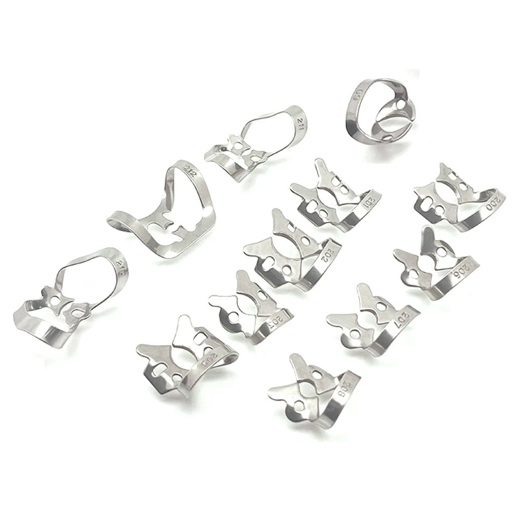Professional Dental Rubber Dam Clamps | Endodontic Hygenic Brinker Universal Retractors| Tissue Gingival Lower Molars | Restorative Instruments Tools CE (Clamps Set of 5)