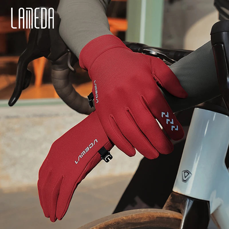 Winter Cycling Gloves for Men and Women - Thermal Full Finger Bike Gloves - Touch Screen Windproof Warm Non-Slip Road Mountain Bicycle Gloves for Running,Driving,Hiking,and Skiing