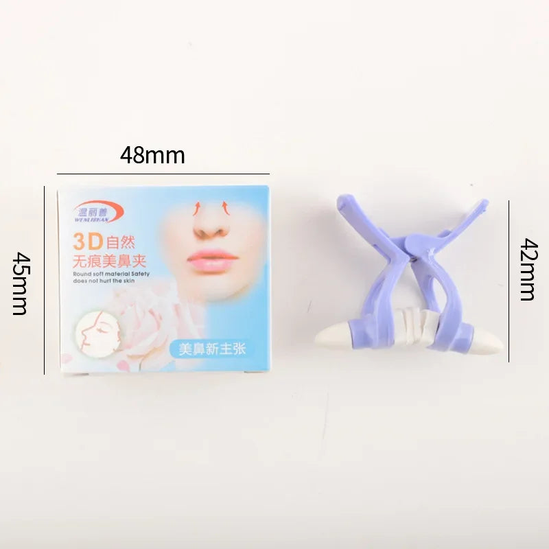 Frienda 4 Pieces Nose Shaper Slimmer Lifting Clips Straightener Safety Silicone Bridge Shaper Beauty Tool Kit Set for Women Wide Nose
