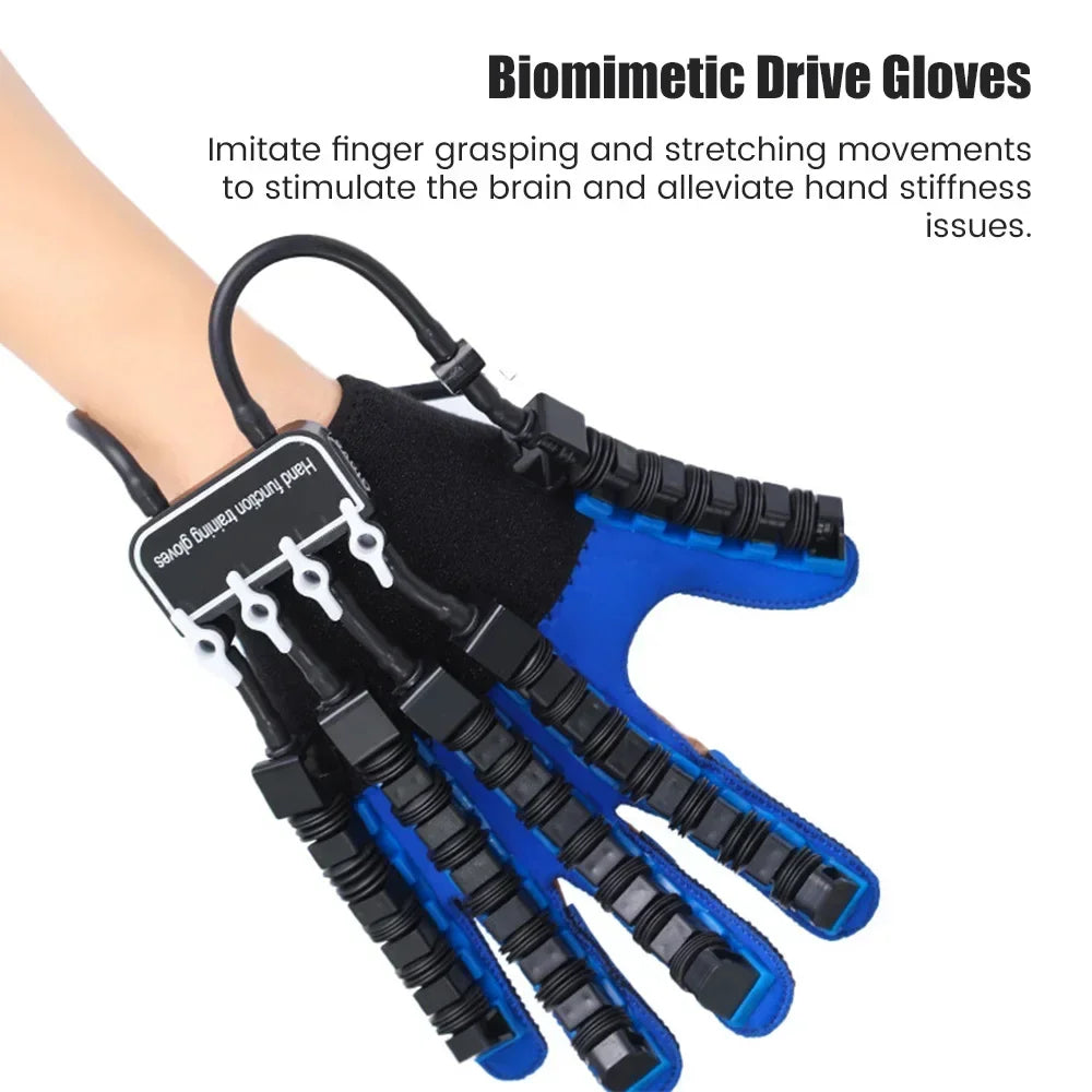 Rehability Robot Gloves Hemiplegia Hand Stroke Recovery Equipment, Hand Dysfunction Training Device for Stroke, Finger Orthosis for Finger Cramps (Left, M)
