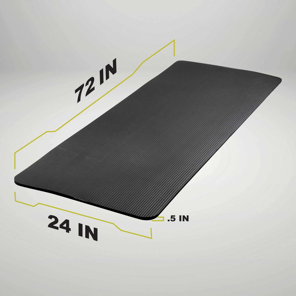 Yoga Mat Premium Non Slip Thick – Extra Comfortable Exercise Mat for Home Workouts, Pilates, Stretching & Gym – Cushioned NBR Foam, Gym Mat with Strap, for Women & Men
