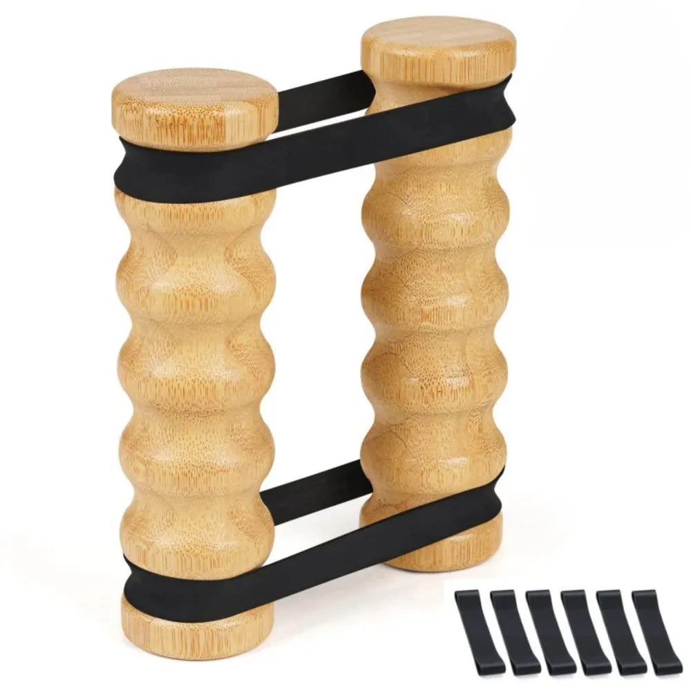 Rip Stick Efficient Upper Body Workout Equipment Home Gym, Adjustable Resistance Bands with Wooden Handles, Portable Exercise Equipment, Joint-Friendly, 8 Rip Stick Bands Included