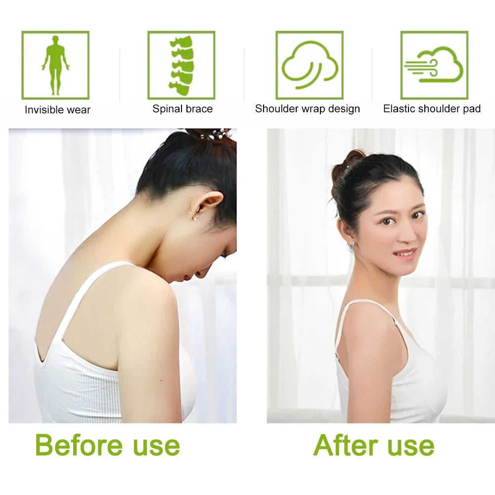 Posture Corrector for Men and Women - Bionic System Back Brace Adjustable Upper Back Support Shoulder Posture Brace, Back Straightener Neck Pain Relief