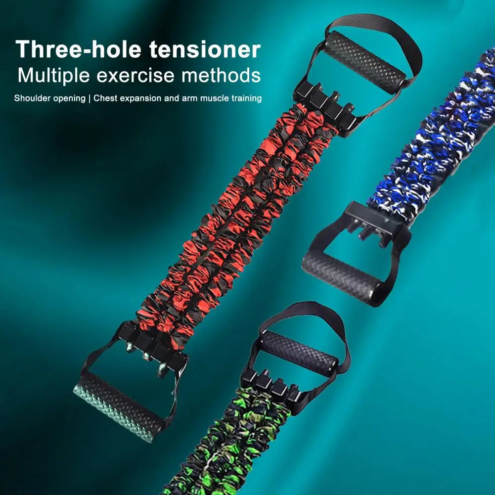 2025 New 3-Hole Resistance Stretcher,Adjustable 3-Way Resistance Band,Chest Expander Stretch Bands with Handles,Full Body Stretching & Strength Training