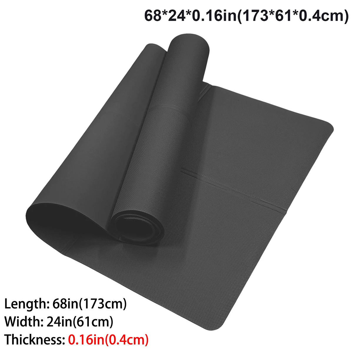 Solana Yoga Mat 4mm Thick With Nylon Strap For Men & Women - Non Slip Exercise Mat For Home Yoga, Pilates, Stretching, Floor & Fitness Workouts
