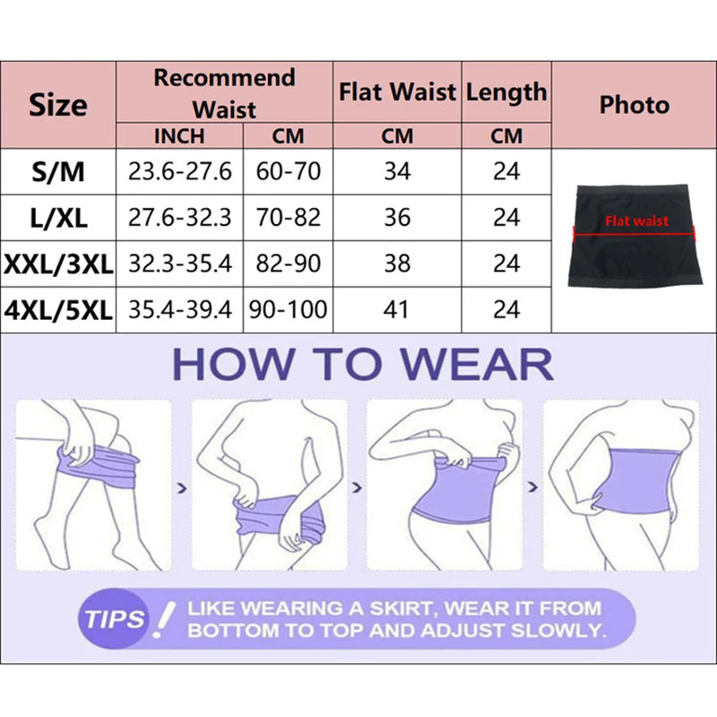Women Waist Trainer Burst Sweat Corset Sauna Suit Slimming Belt Burning Fat Shaper Weight Loss Waist Training Belly Trimmer