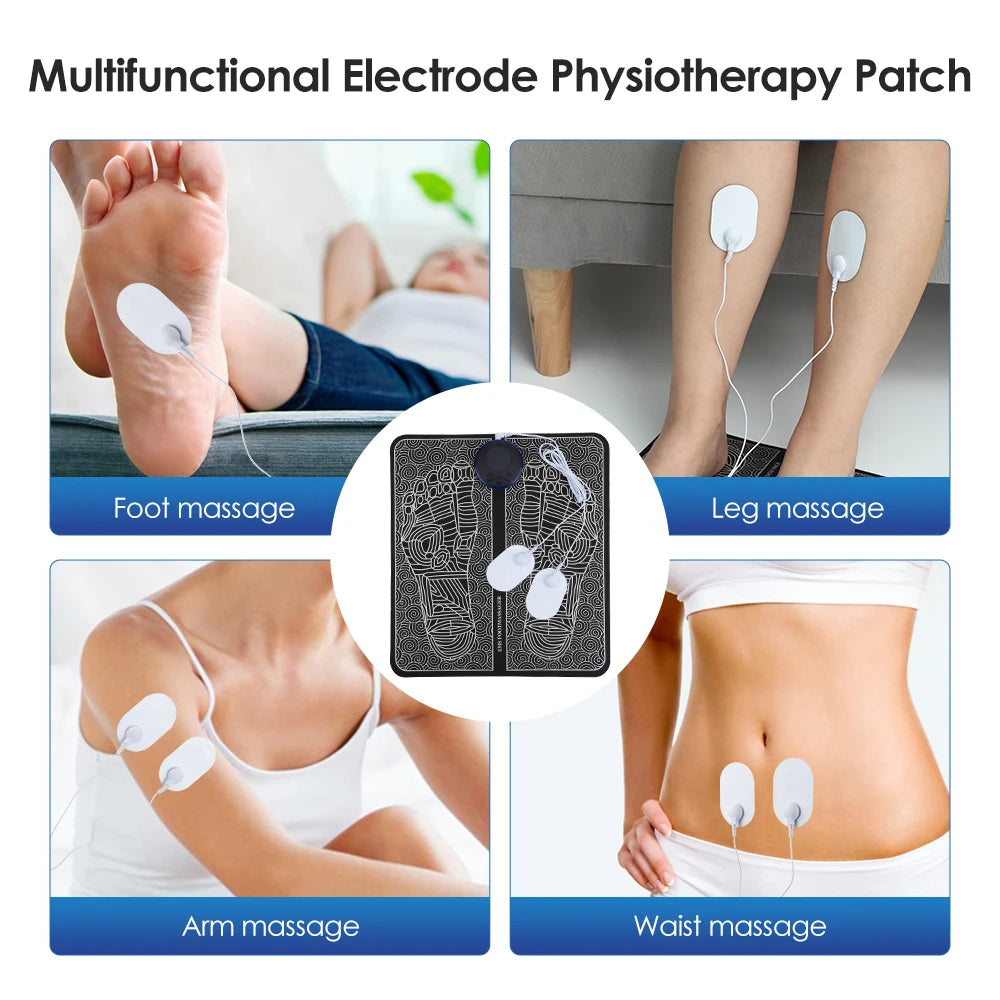 Transcutaneous Electronic Nerve Stimulator, EMS Foot Massager for Muscle Relaxation, LCD Display Screen,Back & Legs Massager