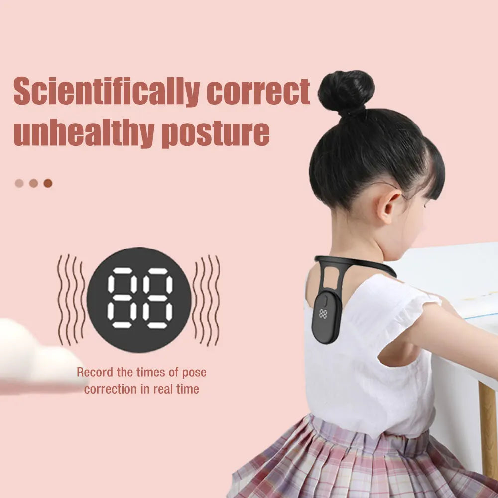 Smart Posture Corrector for Women, Smart Back Support, Smart Corrector for Hunchback, Back Posture Monitoring Improving The Hunchback Posture Corrector Vibrating, Universal for Men and Women(Black)